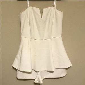 Lulus white strapless romper